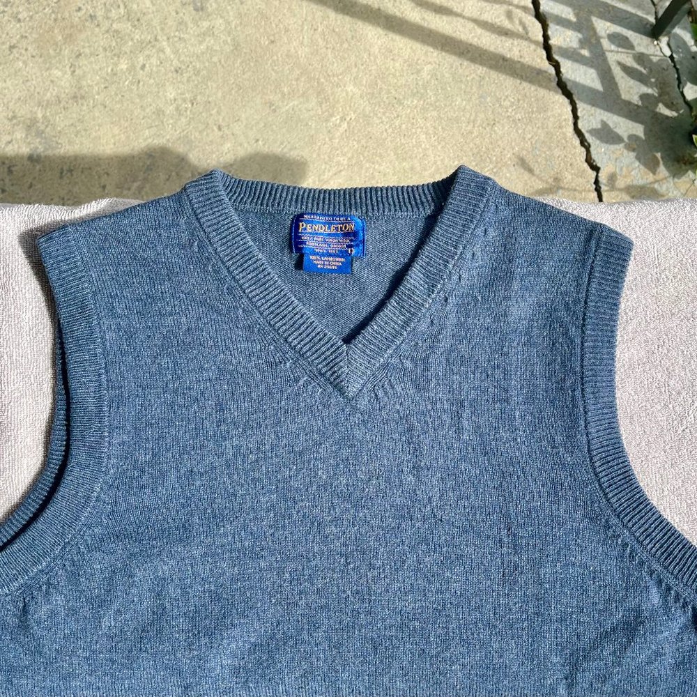 Pendleton 100% Pure Virgin Lambswool V-Neck Sweater Vest EUC